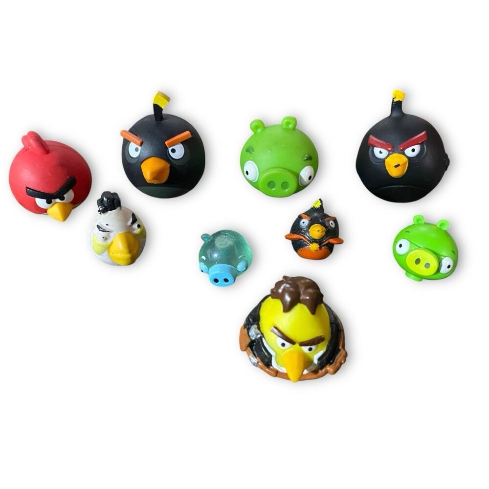 Angry Birds Game Plastic & Rubber Figures Lot Of 9 Star Wars Han Solo